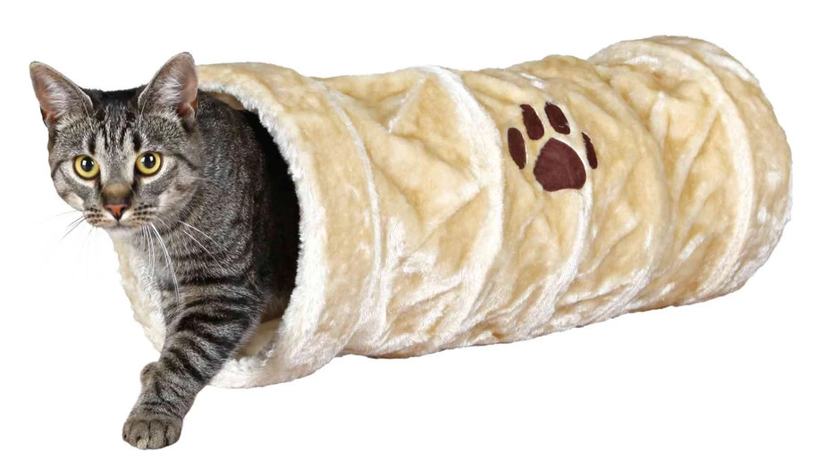 Trixie Kattentunnel Teddy Beige 3 Trixie Kattentunnel Teddy Beige