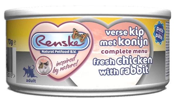 Renske Kat Adult Kip Konijn 70 Gram 3 Renske Kat Adult Kip Konijn 70 Gram
