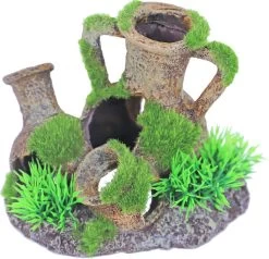 Ornament Amphoras Met Gras En Mos