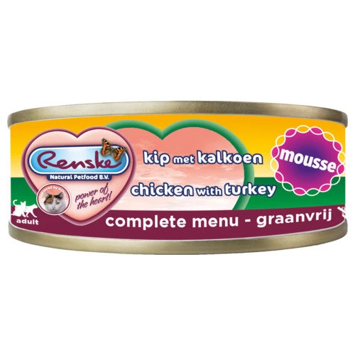 Renske Kat Mousse Adult Kip Kalkoen70 Gram 3 Renske Kat Mousse Adult Kip Kalkoen70 Gram