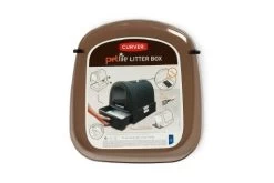 Curver Kattenbak Deurtje Transparant Bruin