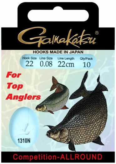 Gamakatsu Witvis Onderlijn 22 Cm Haak 1310B 3 Gamakatsu Witvis Onderlijn 22 Cm Haak 1310B