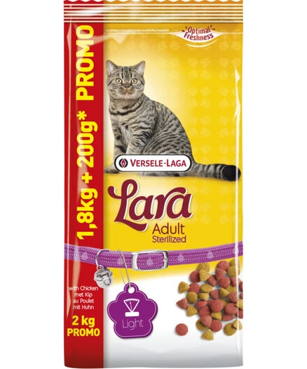 Lara Sterilized Kattenvoer 1,8 Kg 200 Gram Gratis 3 Lara Sterilized Kattenvoer 1,8 Kg 200 Gram Gratis